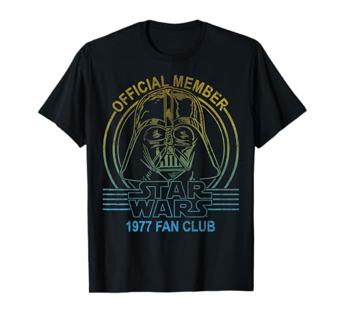 T-shirt Star Wars fan club 1977 vêtement vintage geek noir original