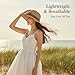 Versatile Retro Woven Handmade Straw Hat with Ruffled Bow, Women French Sun Hat Foldable Breathable Travel Beach Beige