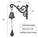 Remenna Vintage Cast Iron Dinner Bell Outdoor Wall Mounted Bell,Hanging Bells for Door,Patio,Farmhouse, Indoor,Garden,(Clear & Loud Bell Sound)