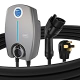 Home Smart Level 2 EV Charger up to 40 Amp, Outdoor Fast Charging Station with NEMA 14-50 Plug for All J1772 Electric Vehicles, Wi-Fi and Bluetooth Enabled EVSE, 25-Foot Cable