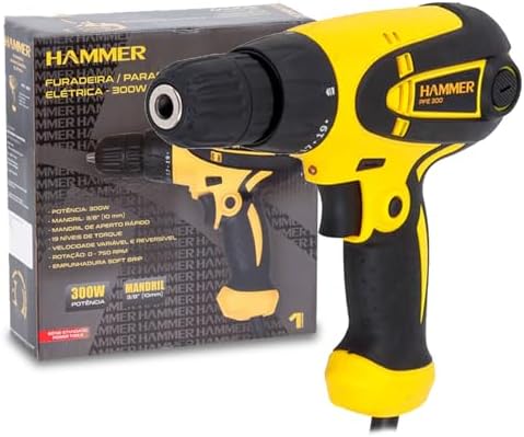 Parafusadeira e Furadeira Elétrica 3/8 Pol. 300W 220V