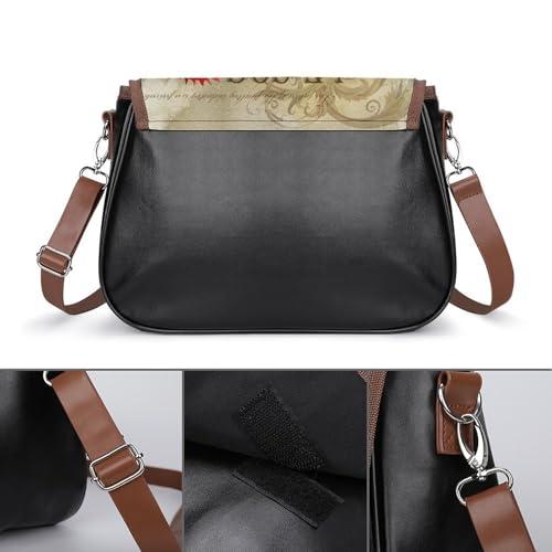 Sac messager imperméable en cuir motif coq vintage - 3