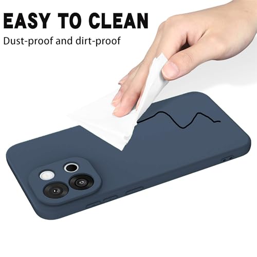 Image of FIRST MART Matte Silicone Back Cover for OnePlus 13s - Blue