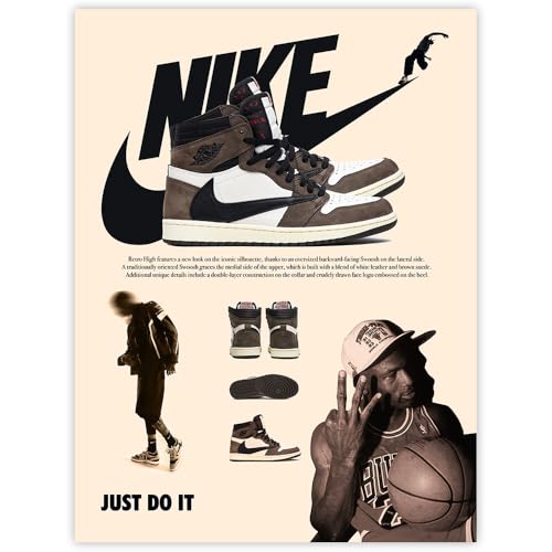 CREAARO Poster Wall Art Sneaker Hypebeast Streetwear Decor for Teen Bedroom Gaming Room & Sneakerheads Unframed 12x16 inch