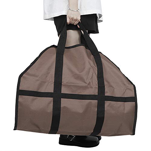 Zerodis Sacola de tronco, bolsa de madeira para transporte de madeira, para churrasco de acampamento