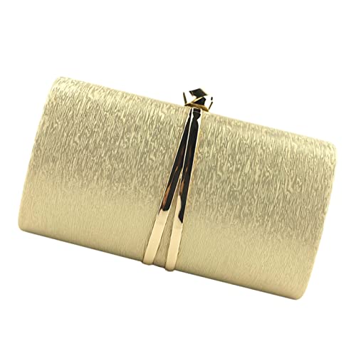 Phette à chaîne dorée femme et paquet à main de soirée au format compact
