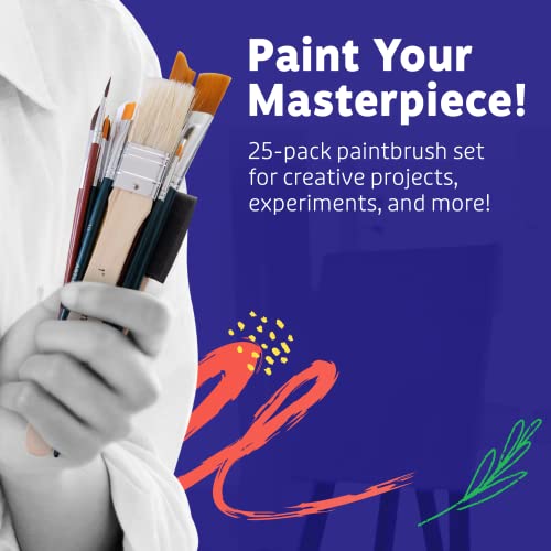 Artlicious Paint Brushes - Acrylic Paint Set And Detail Paint Brushes For Kids - Use With Craft, Watercolor, Oil, Gouache Paints, Face Art, Washable Paints, Miniature Detailing And Rock Painting #TOP1