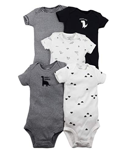 Image of Carter's Baby Boys 5 Pack Bodysuit Set, Dinosaur, 3 Months