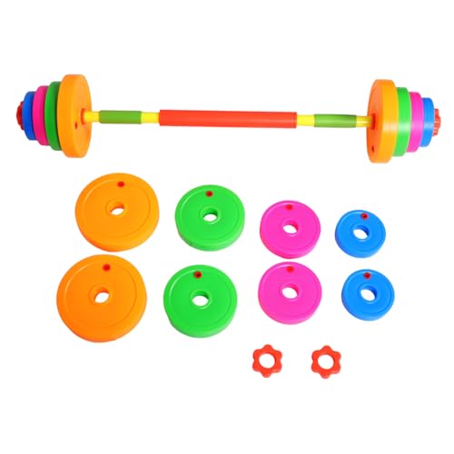 GAROZATION 2pcs Adjustable Weight Barbell Dumbbell Fitness for Promotes Healthy Habits Fun Workouts School Kindergarten