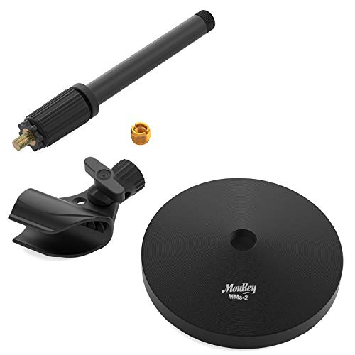 Moukey Desktop Mic Stand, Adjustable Desk Mic Stand With Non-Slip Mic Clip, Universal Table Mic Stand With 5/8" Male To 3/8" Female Screw For Blue Yeti Snowball Spark And Other Microphone, Mms-2 #TOP5