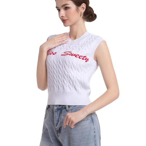 Image of Womens Sweater Vest Sleeveless Cotton Casual V Neck Pullover