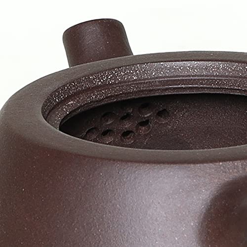 Siline Zisha Large Tea Pot 14.2 Oz,Chinese Genuine Yixing Clay Handmadeteapot With Filter,Infuser Kung Fu Loose Leaf Tea Maker Set (Handuo,Purple Clay) #TOP4