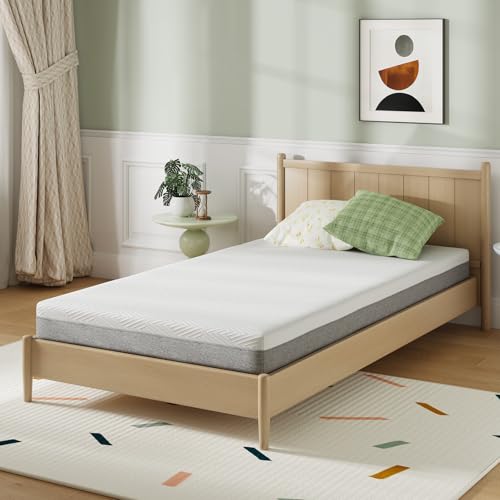 Image of Novilla Twin XL Mattress 6 Inch, Gel Memory Foam Mattress Twin XL in a Box for Pressure Relief & Body Support & Cooling Sensation, CertiPUR-US Certified Safe Foams
