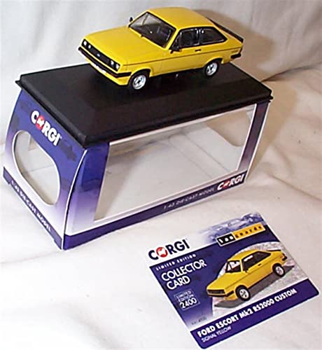 Corgi Vanguards Ford Escort Mk2 RS2000 in Signal Yellow vehicle 1:43 scale diecast model,VA14900-01