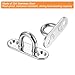 uxcell 20 Pcs Pad Eye Plate Hooks, 1.8 Inch 304 Stainless Steel Ceiling U Hook Marine Hanging Hook for Securing Hanging, Silver