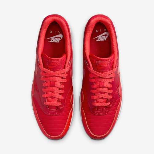 Image of Nike Air Max 1 Men's Shoes (HQ3607-687, Gym Red /University Red /Light Crimson /Sail) Size 6