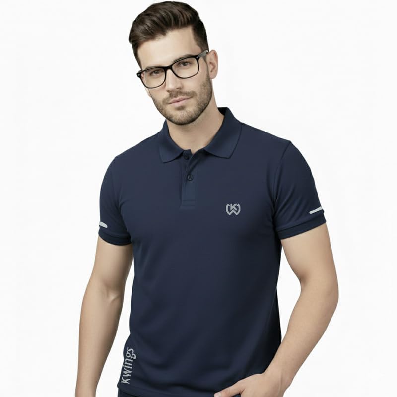 Mens T-Shirt | Soft & Stretchable Fabric | Casual & Sports Wear | Regular Fit | Lightweight & Sweat-Resistant | Soft, Durable & Trendy | Polo Neck Style-image-45