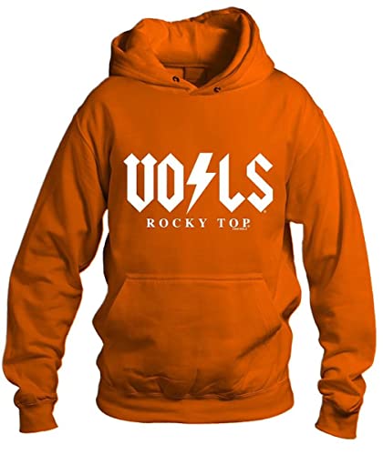 New World Graphics Tennessee Vols Adult Orange Bolt Rocky Top Hoodie Sweatshirt (XX-Large)