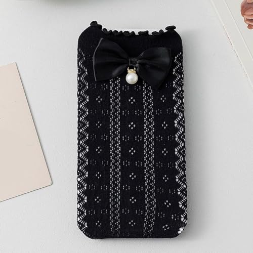 Toddler Socks, 1 Pair Baby Girls' Long Tubed Socks Thin Calf Length Sock Child's Bowknot Stackable Sock4