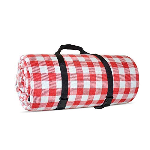 Tapis de camping multi-personnes rouge imperméable lavable pour herbe humide