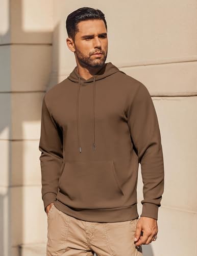 Image of COOFANDY Mens Hoodie Long Sleeve Casual Pullover Hooded Sweatshirt Fashion Drawstring Hoodies with Pocket