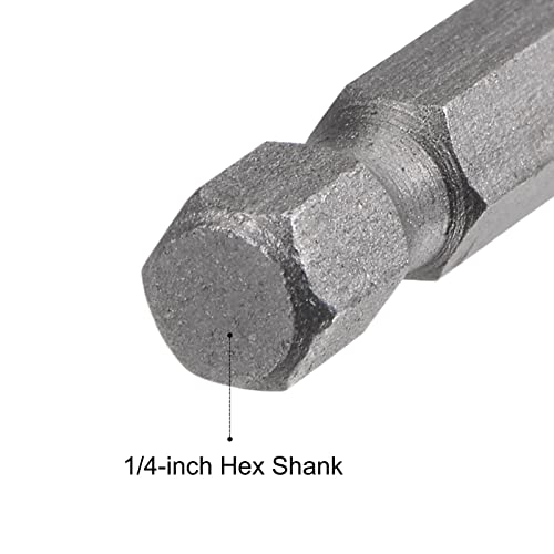 Uxcell Quick-Change Nut Driver Bit, 1/4" Hex Shank 1/4" Magnetic Nut Setter Drill Bits, 4" Length, Sae Sizes 2 Pcs #TOP3