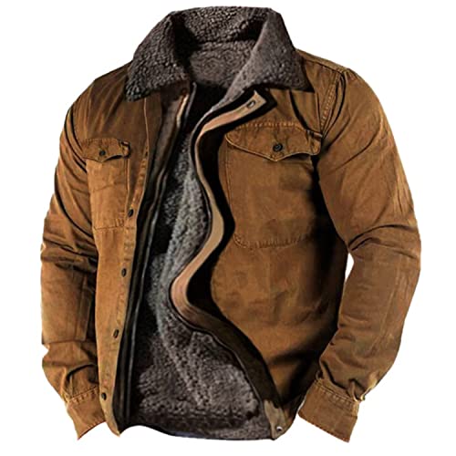 Jackets for Men Men's Casual Camouflage Sports Sweatshirt Long Sleeve Zipper Loose Cotton Jacket Coat