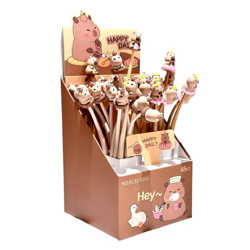 ゲルペン | かわいいカピバラデザインの0.5ミリペン - 文房具 学校用品 オフィス キッズ パーティー プレゼント 教室 女の子 男の子
