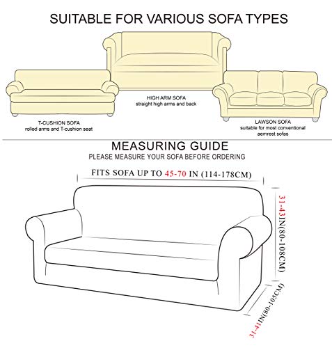 Tianshu Velvet Fleece Loveseat Cover,Soft Plush Loveseat Slipcover, 1 Piece High Stretch Couch Covers For 2 Cushion Couch, Stylish Furniture Cover Protector(Loveseat,Light Gray) #TOP4