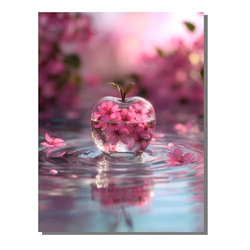 5D Diamond Painting Flor Cristal, Pintura Diamante, Diamond Painting Kit Completo Niños Regalo, DIY Manualidades Adultos Pintura Diamante Para Decoración Navidad De Pared Del Hogar 40x50cm SYLF464