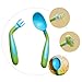 GALPADA Boys and Girls Learning Utensils Spoons and Forks Lunch Set TPE Easy to Clean