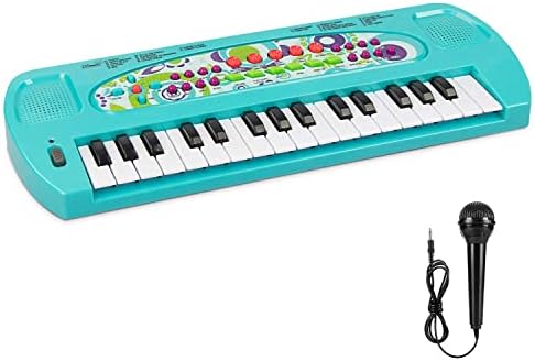 aPerfectLife Kids Piano Keyboard, 32 Keys Multifunction Portable Toy Piano for Kids, Electric Piano Music Instruments Toy for 3 4 5 6 7 8 Year Old Boys and Girls (Blue)