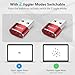AUEDROT Mouse Jiggler Undetectable Metal USB Mouse Mover with Switch Button, Automatic Mini Mouse Shaker with 2 Jiggle Modes, Driver-Free, Plug and Play, Keep Computer/Laptop Awake, Orange, 2 PCS