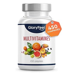 Multivitamines et Minéraux, 450 Comprimés (15 Mois), Avec Zinc, Sélénium, Calcium, Biotine, Vitamines A, B1, B2, B3, B6, D3 et de la Vitamine C pour le Système Immunitaire*, Complement Alimentaire