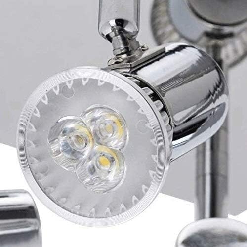 Foco de 4 vías ajustable con lámpara de techo LED y casquillo GU10 4