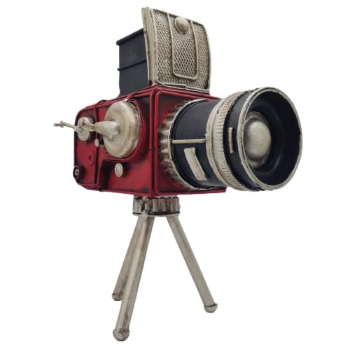 Parsaho Vintage Tripod Camera Model Metal Sculpture Decor Cinema Photography ...