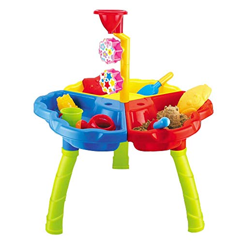 Inside Out Toys Sand and Water Play Table 3 in 1 with Loads of Great Accessories and Water Mill