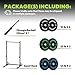 HANDBODE Squat Rack, 7ft Barbell, Weight Plates Set 160 lb, Home Gym Equipment, Black