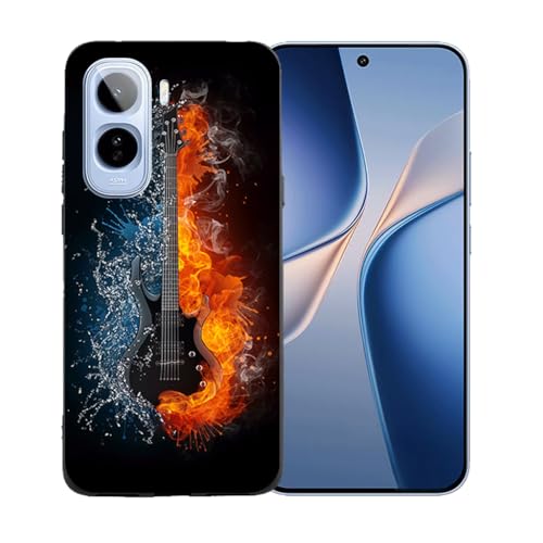 LCEHTOGYE �K�p Vivo T5 Pro 5G�p�P�[�X�A�K�p Vivo T5 Pro 5G (6,83")�ƌ݊����̂��钴���^�u���b�N�\�t�gTPU�V���R���Q���P�[�X�ی�J�o�[ - BST16