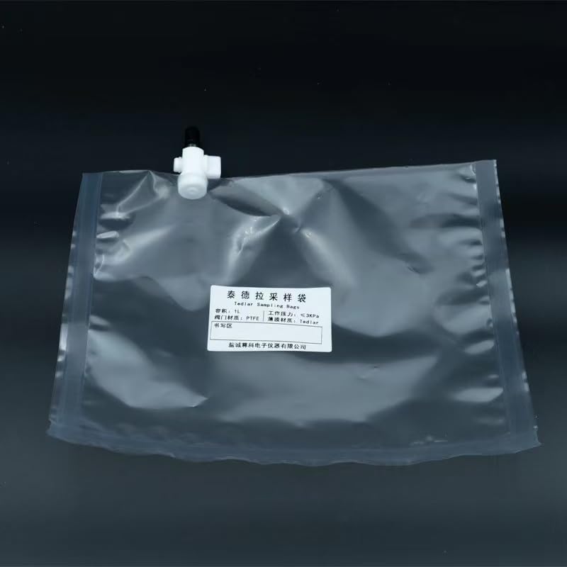 PVF Sampling Bags for Solid VOCs Detection - Single PTFE Valve, 0.5L to 10L, Pack of 20(3L)