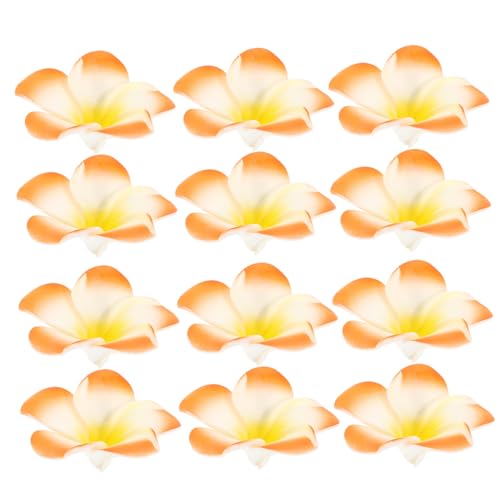 Pince à cheveux fleur pour fêtes costumées et soirées lot de 12 pinces orange