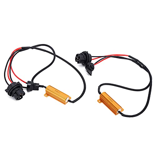 7440 LED負荷、2個50W 6Ωフリッカーキャンセラー、ヘッドライトフォグ昼間走行用プラグアンドプレイ抵抗器、7440 LED電球と互換性あり