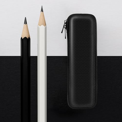 Image of Klawdsky Small Pencil Case for Pencils,Hard Pencil Case for Executive Fountain Pens,Ballpoint Pens-Black