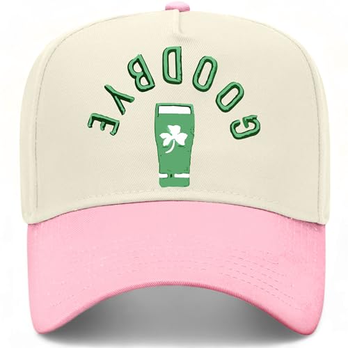 Irish Goodbye Reversed Hat | Premium Adjustable Snapback Baseball Trucker Hats for Men & Women (US Alpha One Size Pink/Natural)