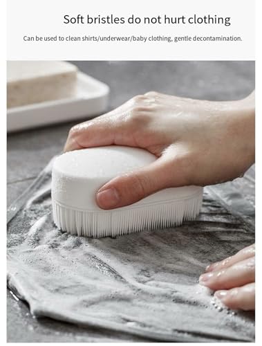 Image of Soft Bristle Laundry Cleaning Brush - for Stains, Clothes, Shoe - Gentle Scrub Brush with Comfortable Grip - 2 Pack