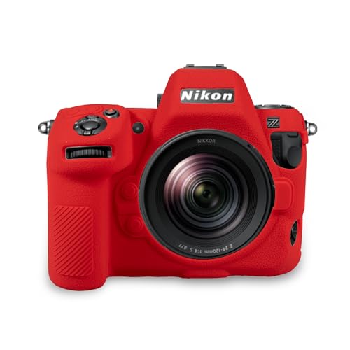 Funda para cámara Nikon Z8, silicona protectora roja