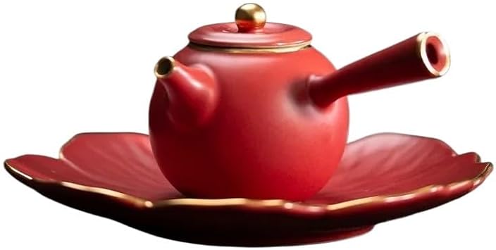 Tea Kettle Teapot Kung Fu Tea Set Side Handle Pot Tea Making Device Household Teapot Single Pot with Filter Tea Kettle Samovar Tea Infuser for Tea, Milk, Coffee, Office TeapotSizeA