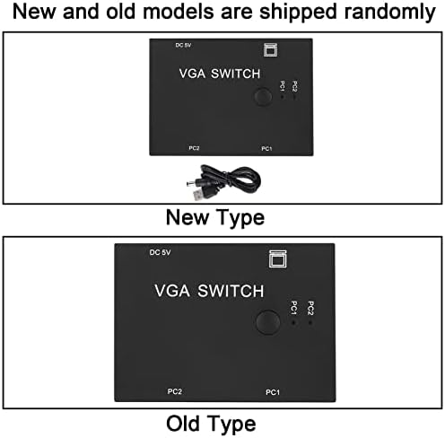 Miniatura 7 de Caja de conmutación automática VGA de 2 puertos, accesorio de computadora con divisor VGA, 2 entradas, salida 2 puertos 2 en 1, accesorios de