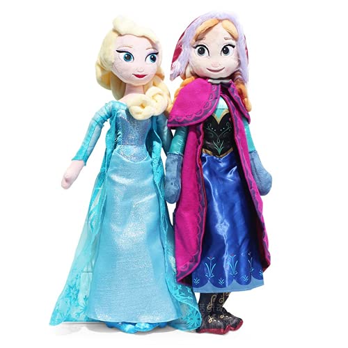 2 pcs Frozen Anna Elsa Queen Princess Snowman Olaf Plush Toys Soft Stuffed Doll Girl Birthday Gifts 40 Cm