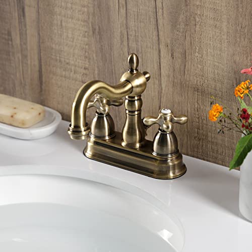 Kingston Brass Kb1603Ax 4 In. Centerset Bathroom Faucet, Antique Brass,4-Inch Center #TOP4